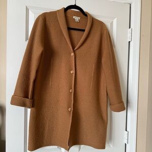 Cynthia Taylor merino wool coat in a toffee brown Size small